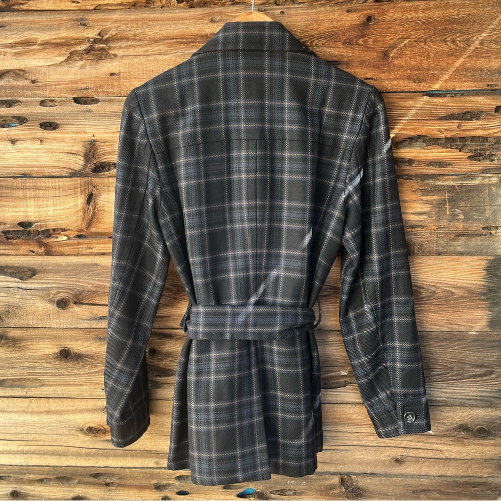 BANANA REPUBLIC | Worsted Wool Plaid Belted Women's Jacket 8 - Picture 6 of 6